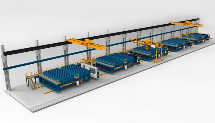 Vertical battery formwork